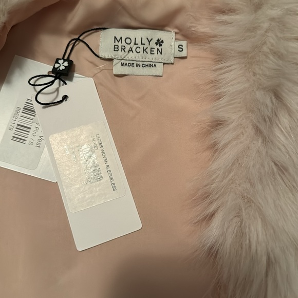 Molly Bracken ladies woven sleeveless jacket/vest | Small | Pink - Picture 3 of 4